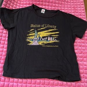 Re/Done x Hanes “Statue of Liberty” Tee, Faded Black, Medium